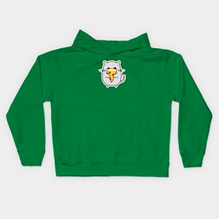 Nom Nom Yummy Pizza Slice Cat Kids Hoodie